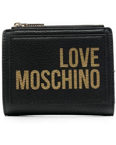 Trykt lommebok Love Moschino svart