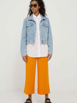 Laza szabású pamut farmer ing Calvin Klein Jeans