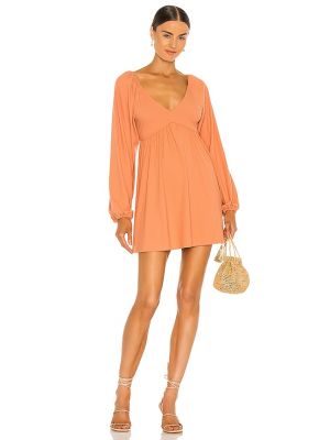 Платье персикового цвета Lovers + Friends, оранжевое