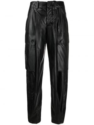 Kožené kalhoty Ermanno Firenze černé
