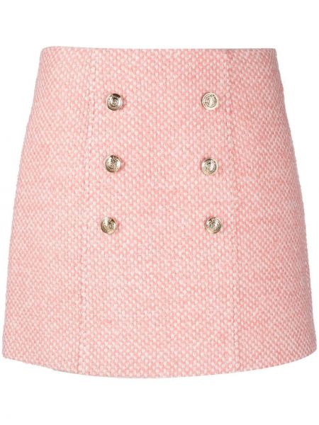 Tweed a-linje-skjørt Maje rosa