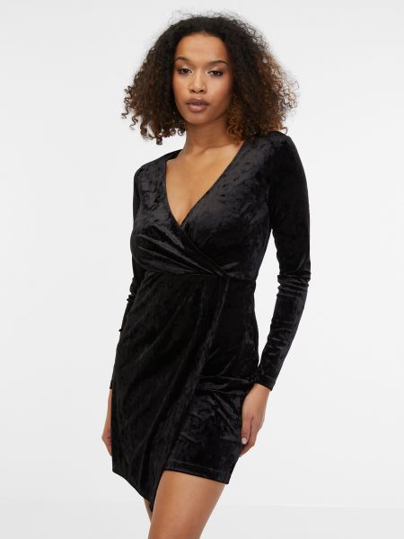 Sametové šaty Orsay černé