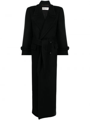 Kabát na gombíky Saint Laurent čierna