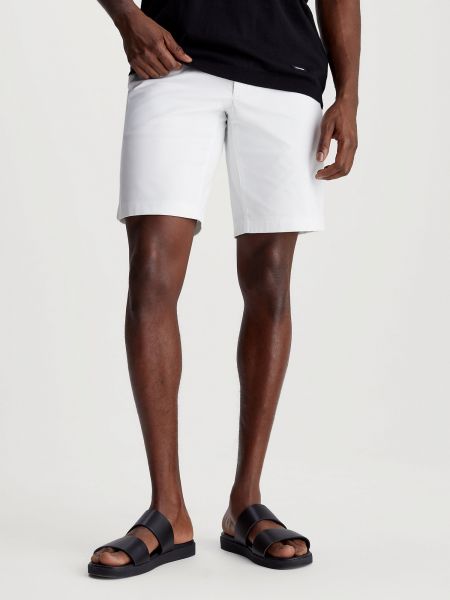 Shorts en jean slim Calvin Klein blanc