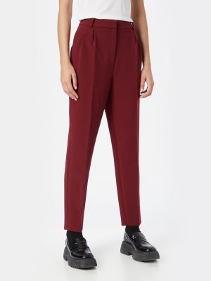 Pantaloni plissettati Warehouse rosso