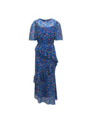 Шелковое платье Saloni, синее