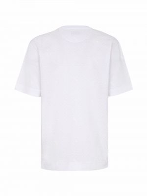 Camiseta con lunares con estampado Fendi blanco