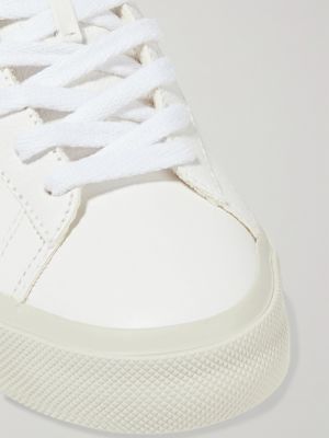 Кожаные замшевые кроссовки Veja белые