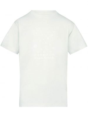 Raštuotas marškinėliai apvaliu kaklu Maison Margiela balta