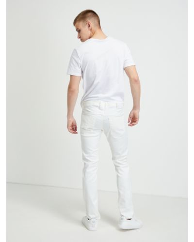 Priliehavé skinny fit džínsy Diesel biela