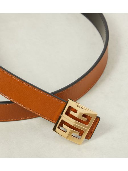 Cinturón de cuero reversible Givenchy marrón