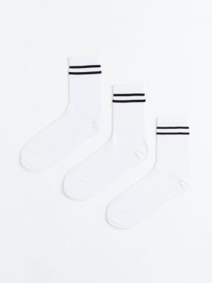 Спортивные носки в полоску H&m белые