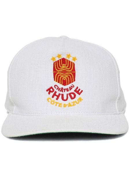 Casquette en lin Rhude blanc