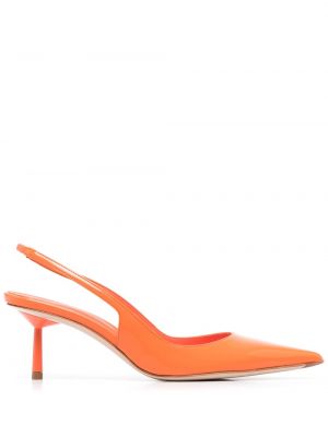 Pumpar med remmar med spetsig tå med slingback Le Silla orange