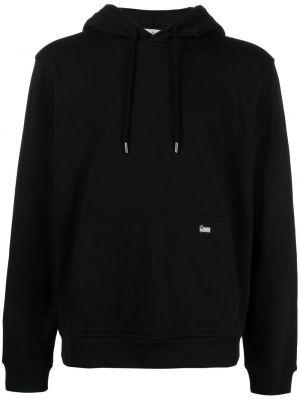 Fleece hoodie mit stickerei Woolrich schwarz