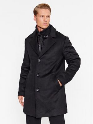 Manteau en laine Guess noir
