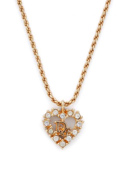 Pendentif de motif coeur Christian Dior Pre-owned doré