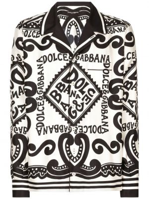 Camicia con stampa Dolce & Gabbana bianco
