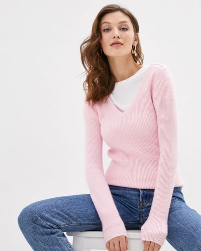 Пуловер William De Faye, розовый