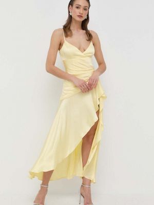 Dlouhé šaty Bardot - žlutá