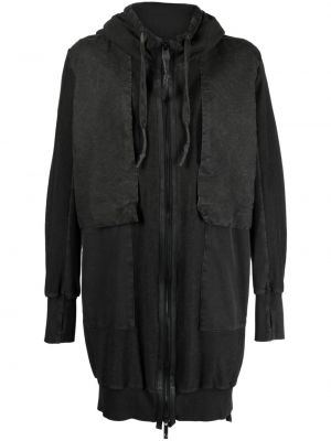 Bavlněná mikina s kapucí s oděrkami Isaac Sellam Experience šedá