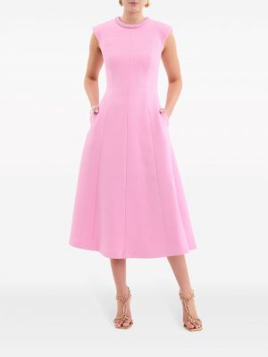 Midi šaty bez rukávů Rebecca Vallance růžové