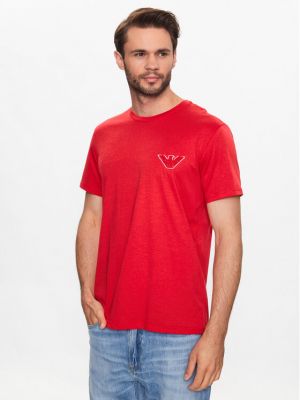 Tričko Emporio Armani červené