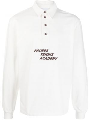 Bluza na guziki z nadrukiem Palmes biała