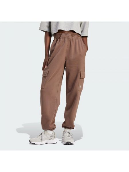 Spodnie cargo polarowe Adidas Originals brązowe