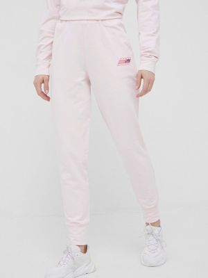 Spodnie z printem Tommy Hilfiger, różowy