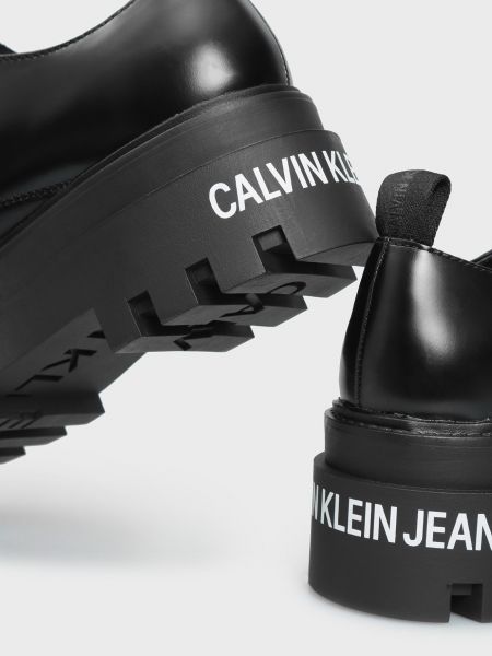 Кожаные оксфорды Calvin Klein Jeans черные