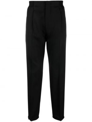 Vlněné kalhoty s nízkým pasem Zegna černé