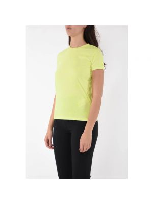 Camiseta de algodón con estampado Elisabetta Franchi amarillo