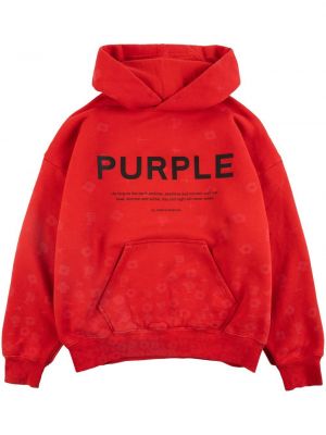 Βαμβακερός φούτερ με κουκούλα με σχέδιο Purple Brand