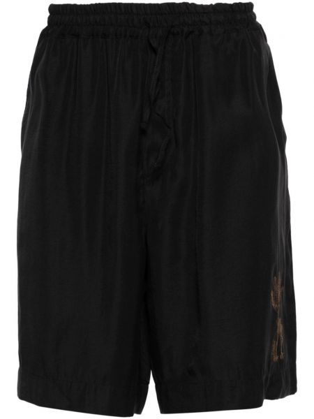 Bermuda kratke hlače s cvjetnim printom Emporio Armani crna
