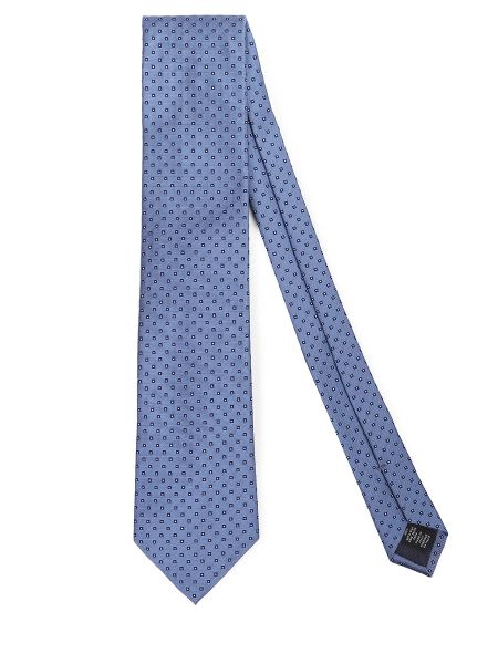 Шелковый галстук с принтом Ermenegildo Zegna голубой