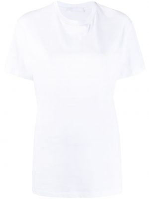 Βαμβακερή μπλούζα με στρογγυλή λαιμόκοψη Wardrobe.nyc λευκό