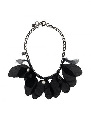 Collar con plumas de plumas Lanvin negro