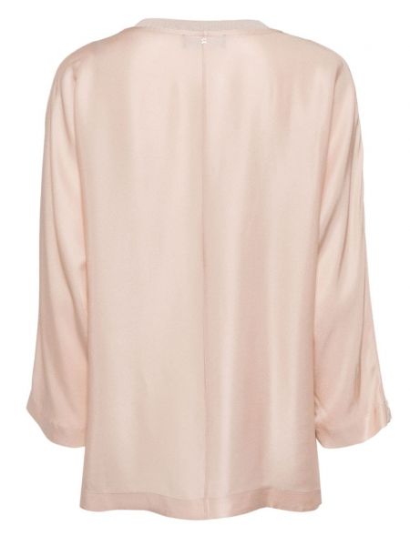 Jedwabna bluzka Lorena Antoniazzi różowa