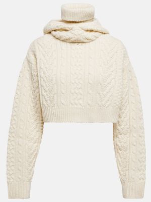 Sweter wełniany Noir Kei Ninomiya biały