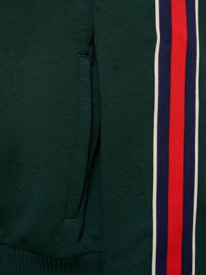 Džemperis ar rāvējslēdzēju Gucci zaļš