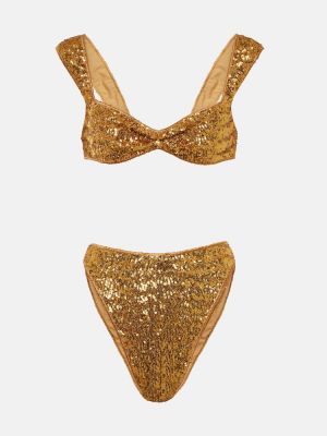 Bikini con paillettes Oséree oro