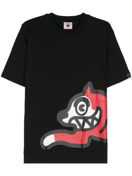 Βαμβακερή μπλούζα με σχέδιο Icecream μαύρο