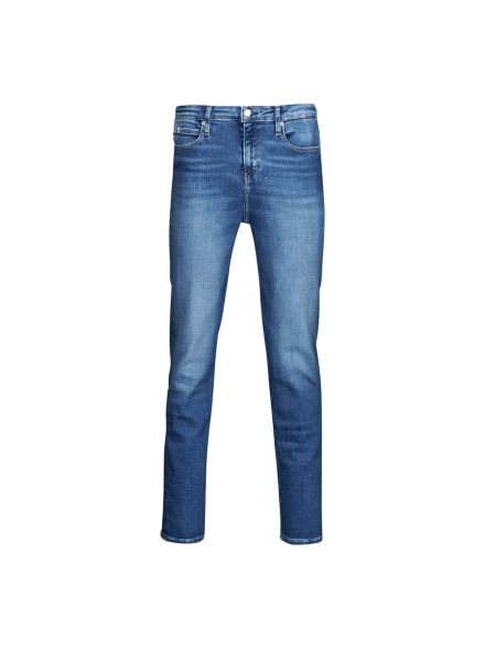 Jeansy skinny z wysoką talią slim fit Calvin Klein Jeans białe