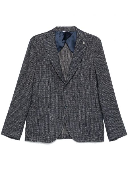 Ternet blazer med print Manuel Ritz blå