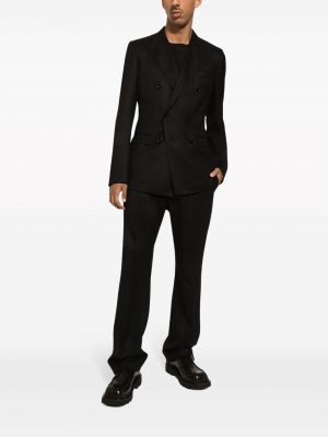 Vlněné sportovní kalhoty Dolce & Gabbana černé