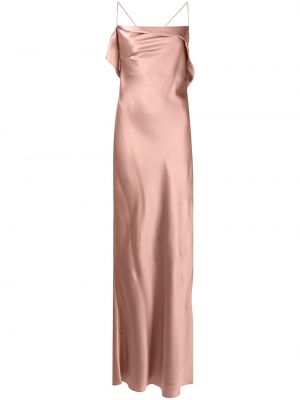 Μεταξωτή φόρεμα Michelle Mason ροζ
