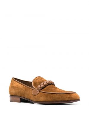 Punutud seemisnahksed loafer-kingad Gianvito Rossi pruun
