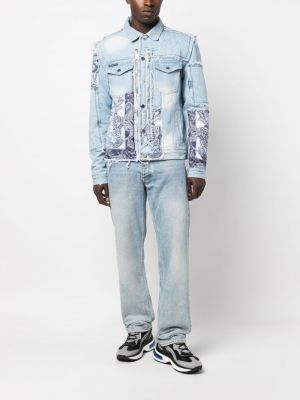 Jeansjacke mit print mit paisleymuster Philipp Plein