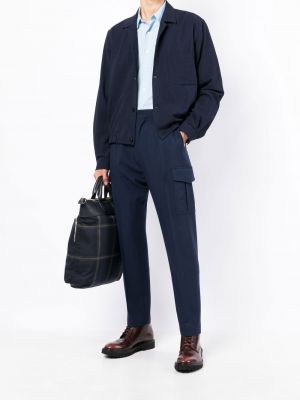 Pantalon cargo en laine slim avec poches Paul Smith bleu